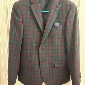 Brooks Brothers Green and Red Plaid Blazer